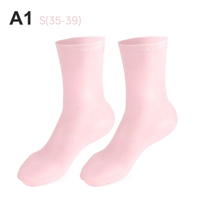1Pair Feet Care Socks Silicone Moisturizing Gel Heel Socks Home Use Cracked Foot Skin Care Spa Protectors