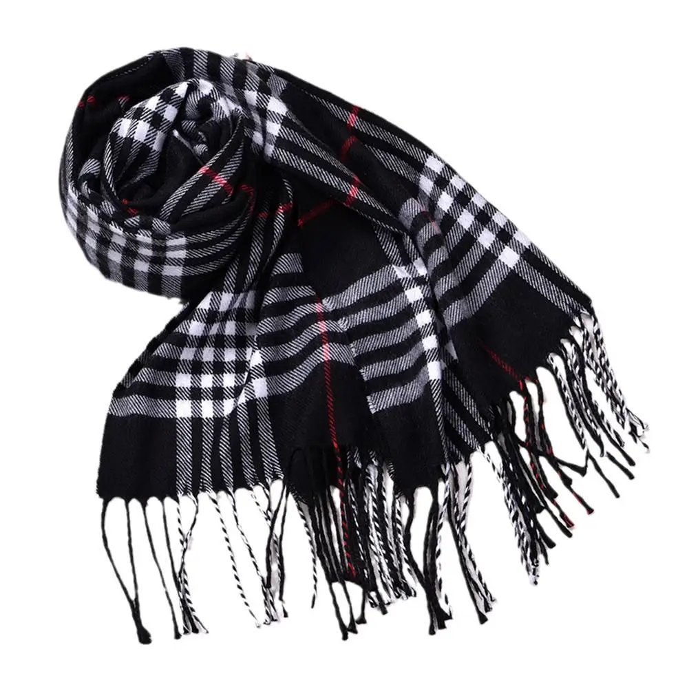 British Style Winter Scarves Faux Cashmere Couple Shawls, Autumn/Winter Bestseller Warm Knit Wraps for Men Women