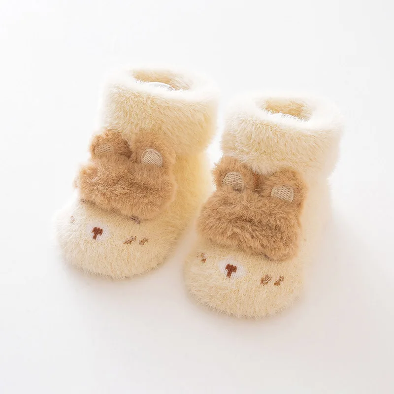 Cartoon Baby Floor Socks Cute Rabbit Newborn Boy Girl Anti-slip Indoor Sock Autumn Winter Warm Thicken Infant Plush Socks