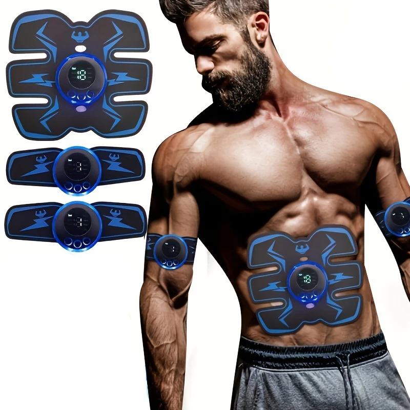 USB Rechargeable EMS Abdominal Muscle Training Device Muscle Stimulator Wireless Smart Fitness Abdominal Training Electric Body