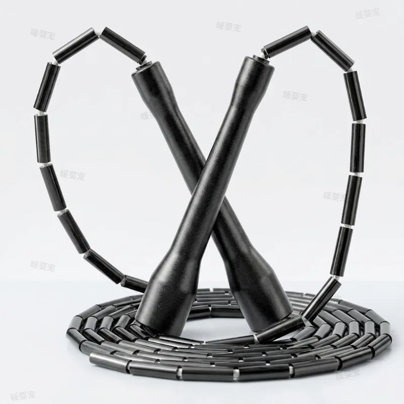 PE Beaded Segmented Jump Rope Bamboo Knot Rope Gym Fitness Sport Training Equipment Exercise Racing Jump Rope Fitness Jump Rope