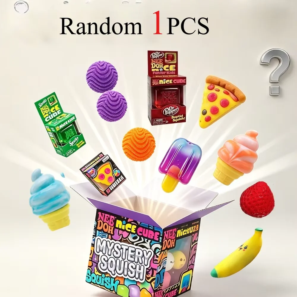 24 Window Mystery Dumpling Squishy Advent Calendar 2026, Christmas Blind Box, Mixed Shapes Random Style Stress Relief Fidget Toy