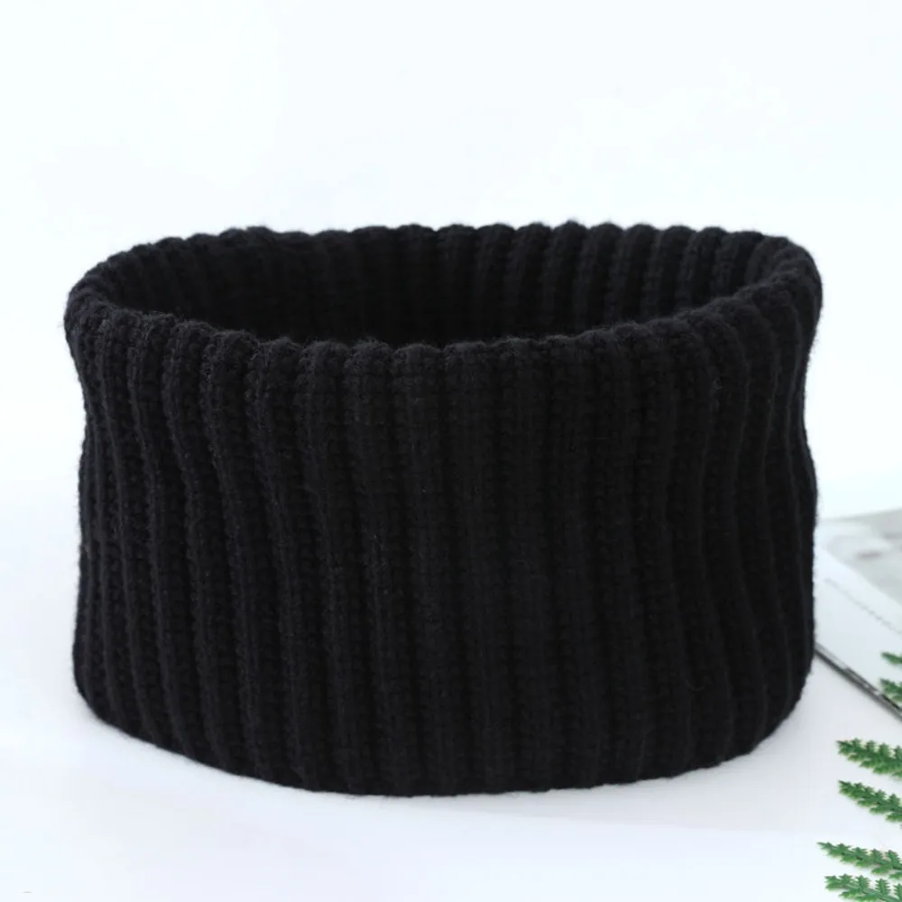 New Knitted Neck Warmer Warm Windproof Cervical Collar Thick Design Knitted Scarf Men Women